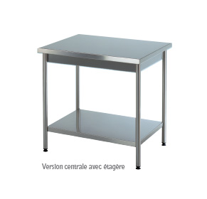 Table inox standard centrale 